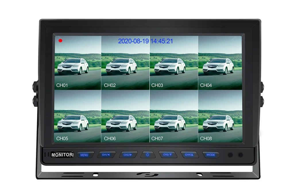 Écran partagé 1 2 3 4 5 6 7 8 Moniteur d'entrée vidéo de caméra de canal, enregistreur DVR CVBS AHD pour voiture et camion, VCAN1738 12 Split screen 1 2 3 4 5 6 7 8 channel camera video input monitor CVBS AHD DVR recorder for car truck use VCAN1738