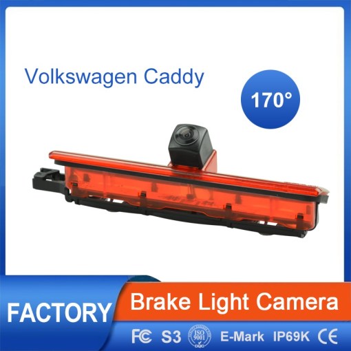 Caméra de feu stop à Vision nocturne IR, troisième caméra de feu stop pour Volkswagen Caddy, caméra de sauvegarde étanche pour moniteur