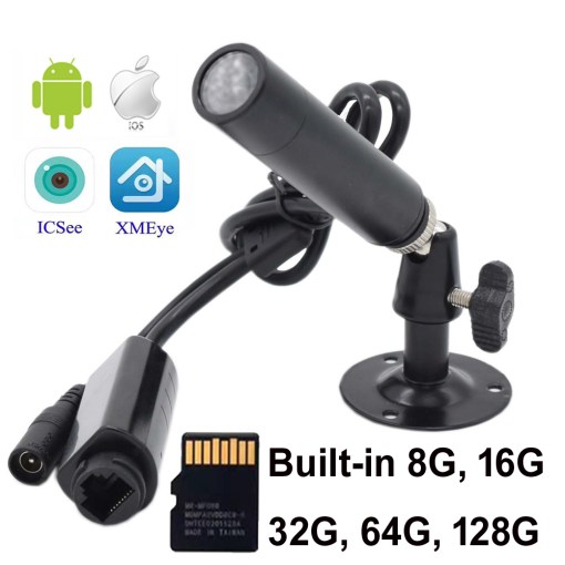 1080P POE الطاقة عبر إيثرنت كاميرا IP صغيرة مراقبة شبكة فيديو IP صغير صناعة الويب كاميرا حامل قلم رصاصة نوع Xmeye