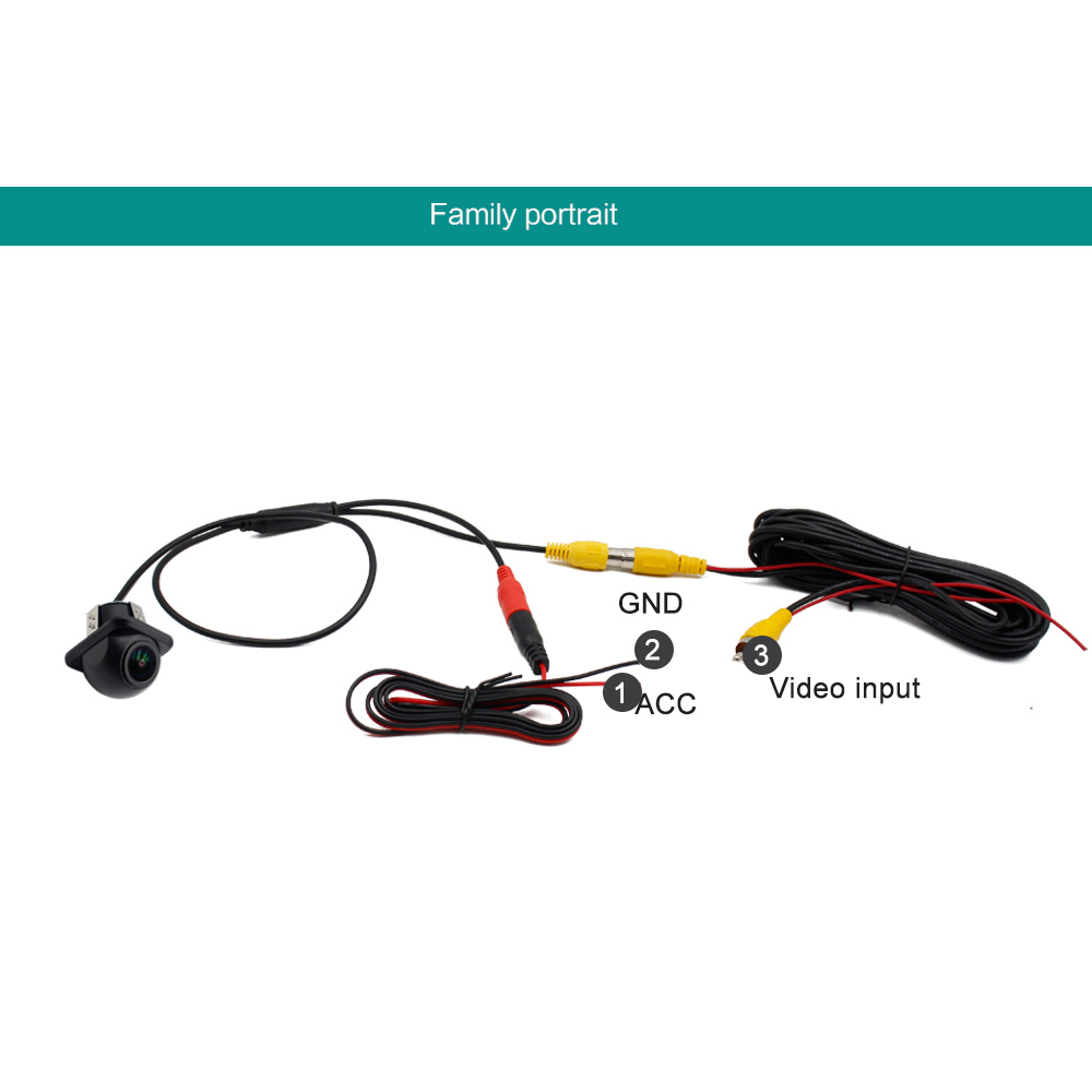 170 FiObjectif Fisheye, caméra de sauvegarde universelle intelligente pour véhicule, vue arrière de voiture, caméra de trajectoire inversée, ligne de guidage dynamique HD 170 Fisheye Lens Intelligent Universal Vehicle Backup Camera Car Rear View Reverse Trajectory Camera Dynamic Guide Line HD – Image 5