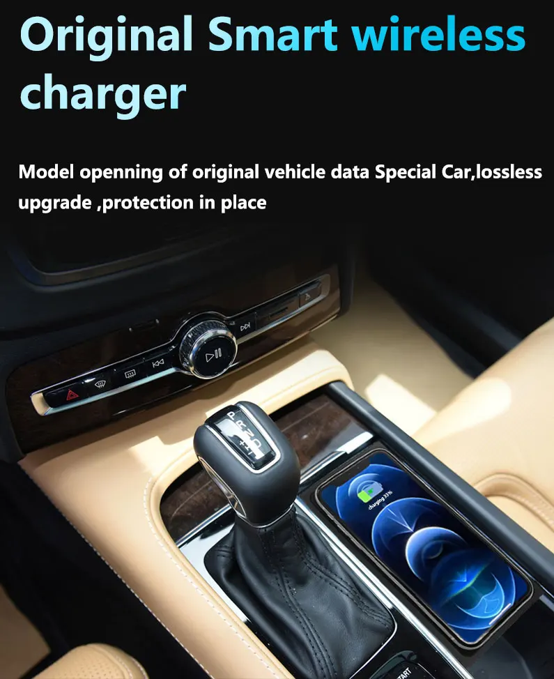 Volvo 15-21 XC90, 17-20V90, 17-21S90, 18-21 XC60, 19-20 Wireless Charger V60, 20-21 S60