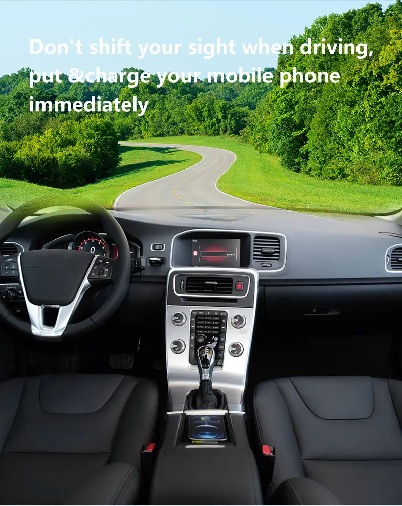 فولفو V60(13-18), S60(15-19) شاحن لاسلكي 20 Volvo V60(13-18), S60(15-19) Wireless Charger