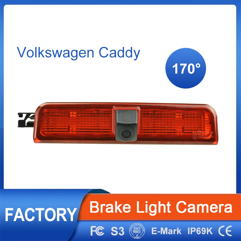 Caméra de feu stop à Vision nocturne IR, troisième caméra de feu stop pour Volkswagen Caddy, caméra de sauvegarde étanche pour moniteur 13 2 4