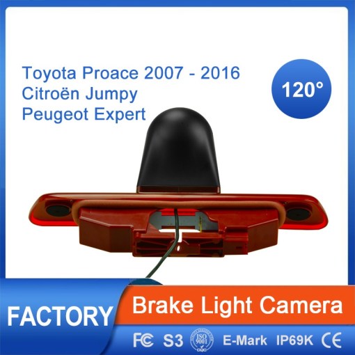 Cámara de visión trasera Dual, cámara de luz de freno de visión nocturna IR para Citroen Jumpy/Peugeot Expert/Toyota Proace 2007-2016 6 2 5