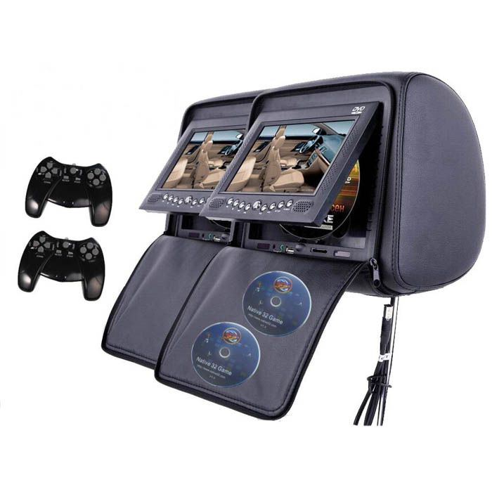 HAV-733 7 inch headrest LCD monitor for car USB SD DVD player with DVD/CD/CDG/MP4/MP3 1 7_inch_headrest_LCD_monitor_for_car_USB_SD_DVD_player_4