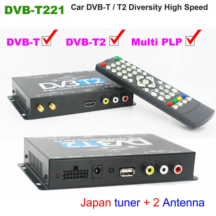 Car DVB T2 DVB T MULTI PLP Digital TV Receiver auto mobile DTV M