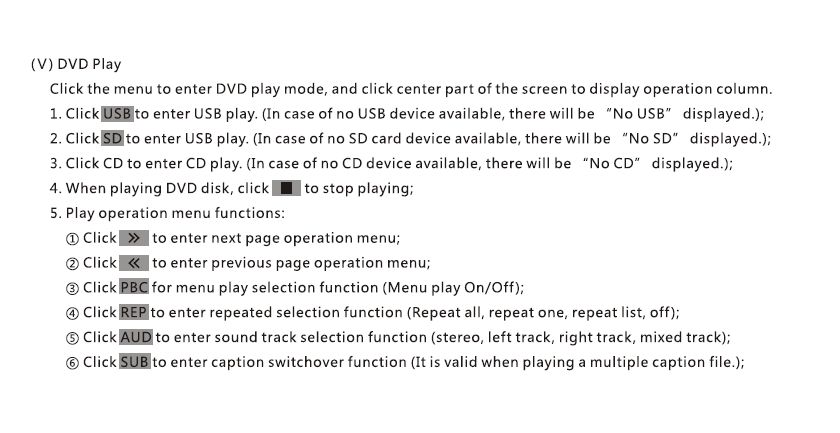 10 Applicable touch screen functions