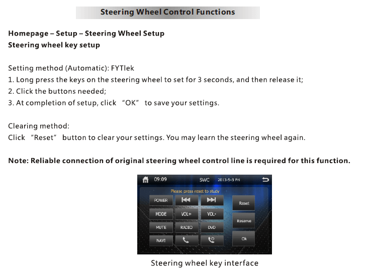 21 Steering Wheel Control Functions
