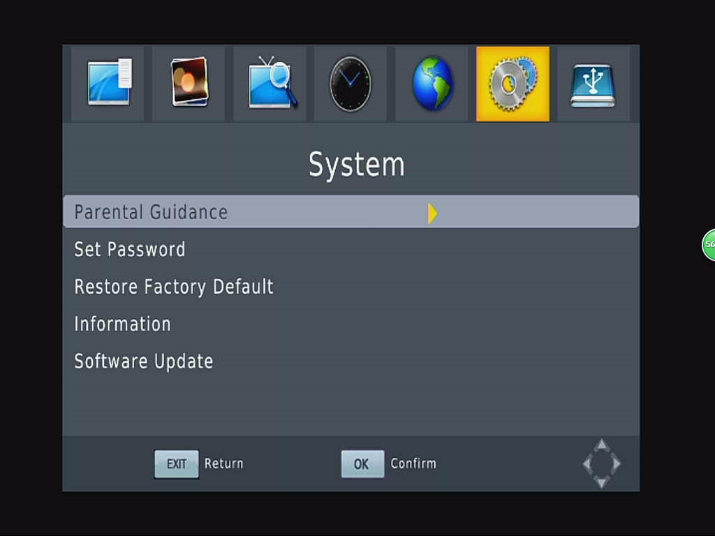 Voiture ISDB-T Menu OSD anglais T63 16 tv box has parental lock?