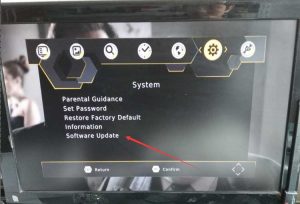 dvb-t2 software upgrade