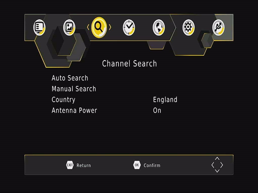 DVB-T265 Channel OSD menu