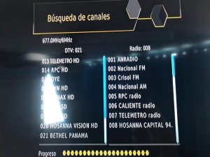 dvb t265 at Panama digital tv channel list