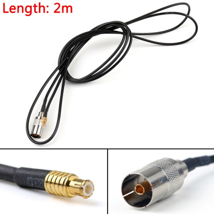 كابل MCX إلى IECامحول متر من سلك ذكر إلى أنثىى MCX caمحول محول كابل متر female wire 5 IEC to MCX 2 meter cable converter adapter