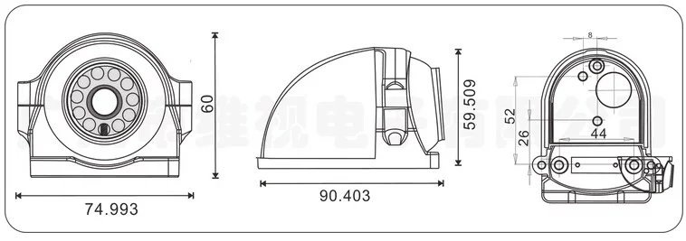 Mini câmera IP Vigilância em rede de automóveis Sistema de monitoramento em tempo real Câmera de backup para carro à prova d'água IP66 2MP Vcan1668 18 Mini IP camera Network Surveillance Automobile Real-Time Monitoring System Waterproof Car Backup Camera IP66 2MP Vcan1668 11