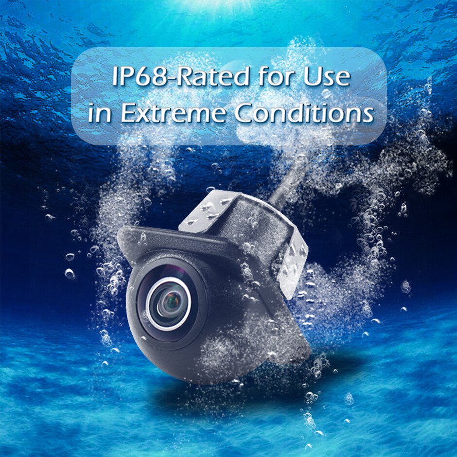 small straw hat rearview camera with 3 switches cuttable cable for parking guideline on/off, horizontal mirror on/off, vertical mirror on/off 24