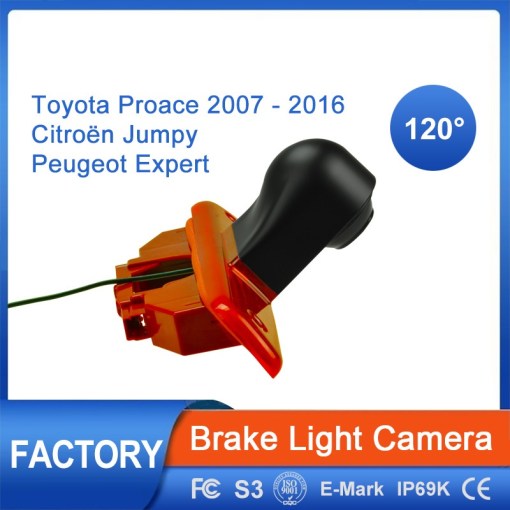 Cámara de visión trasera Dual, cámara de luz de freno de visión nocturna IR para Citroen Jumpy/Peugeot Expert/Toyota Proace 2007-2016 7 3 5