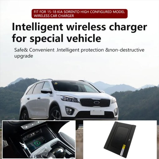 Kia Sorento Alto 15-18 Cargador inalámbrico