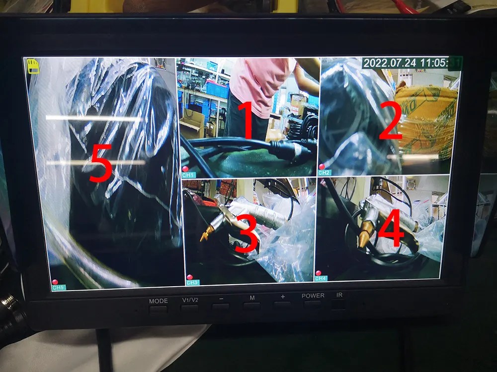 Écran partagé 1 2 3 4 5 6 7 8 Moniteur d'entrée vidéo de caméra de canal, enregistreur DVR CVBS AHD pour voiture et camion, VCAN1738 17 Split screen 1 2 3 4 5 6 7 8 channel camera video input monitor CVBS AHD DVR recorder for car truck use VCAN1738