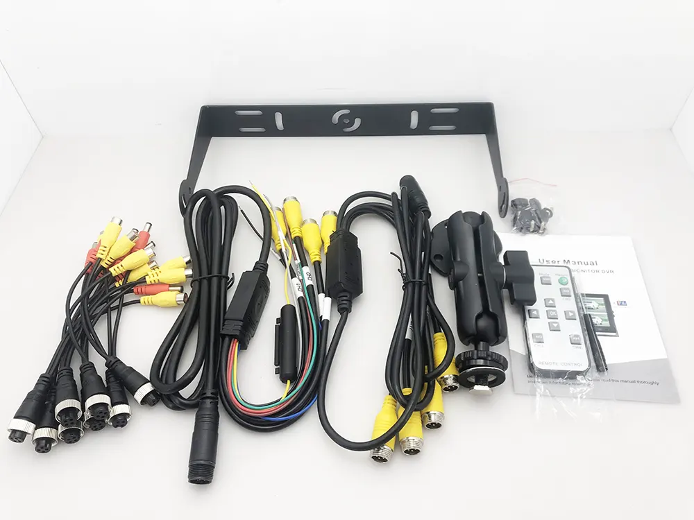 Écran partagé 1 2 3 4 5 6 7 8 Moniteur d'entrée vidéo de caméra de canal, enregistreur DVR CVBS AHD pour voiture et camion, VCAN1738 23 Split screen 1 2 3 4 5 6 7 8 channel camera video input monitor CVBS AHD DVR recorder for car truck use VCAN1738