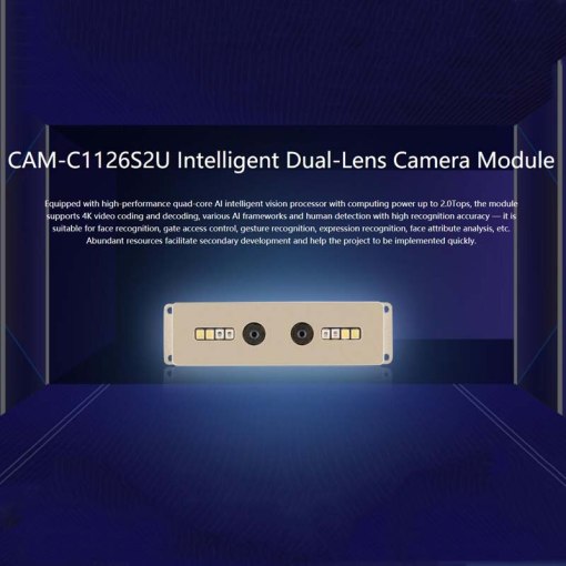 CAM RV1126 Intelligent Dual Lens Camera Module High Performance AI Vision Mini 1GB DDR 8GB eMMC 1