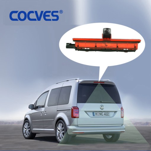 Caméra de feu stop à Vision nocturne IR, troisième caméra de feu stop pour Volkswagen Caddy, caméra de sauvegarde étanche pour moniteur 11 COCVES IR Night Vision Brake Light Camera Third Brake Light Camera For Volkswagen Caddy Waterproof Backup 5