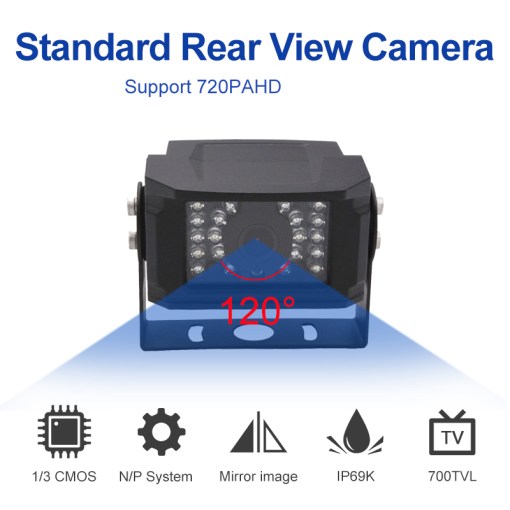 Caméra arrière de secours pour remorque, avec Vision nocturne IR, 12V, étanche IP69K, pour camion, Bus, pick-up, camping-car, Van et camion 13 COCVES Trailer Backup Rear Camera With IR Night Vision 12V IP69K Waterproof Truck Reversing Camera for 5
