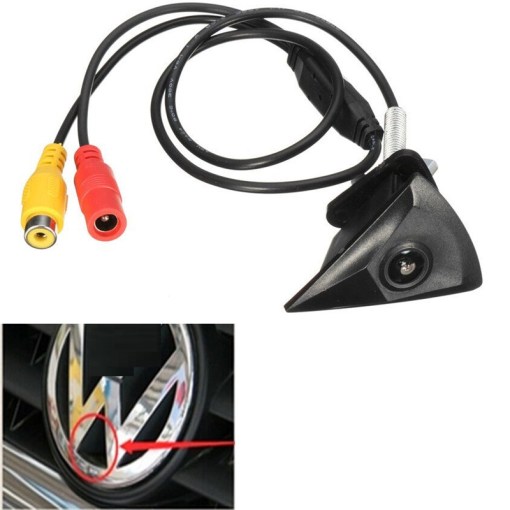 Caméra de vue avant de voiture pour VW Volkswagen GOLF Jetta Touareg Passat Polo Tiguan Bora, étanche, grand degré, Logo intégré pour VW