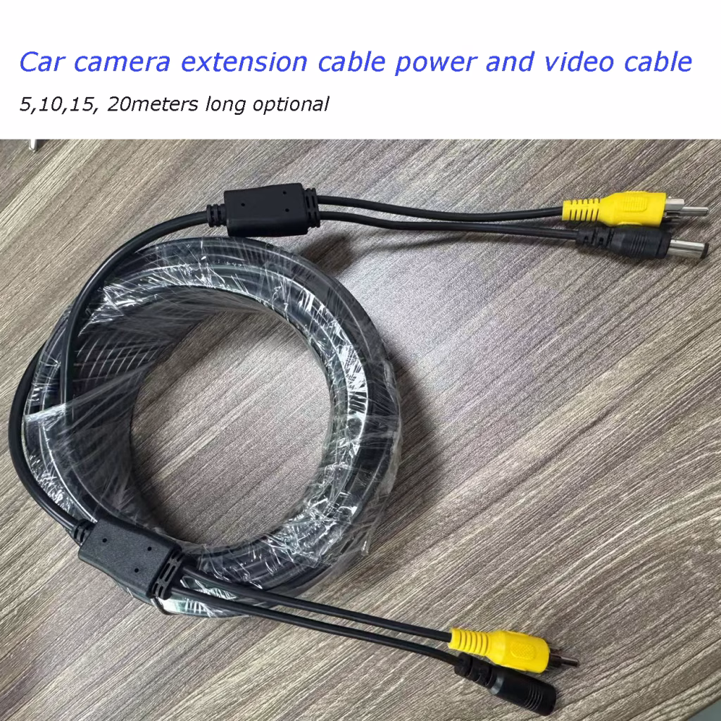 Car camera extension cable power and video cable 15 meters long
