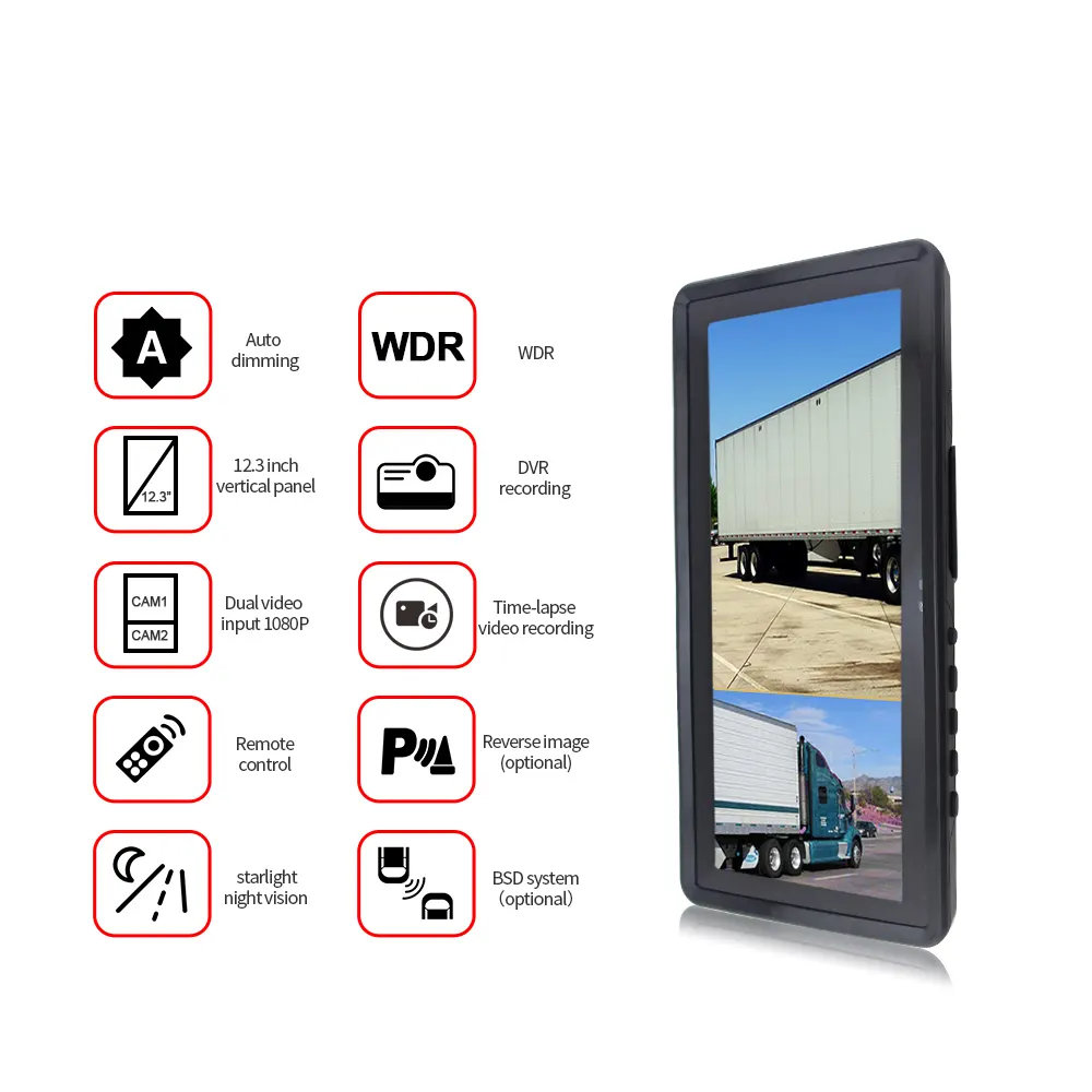 Electronic Rear View Mirror Camera Blind Zo Assistant System