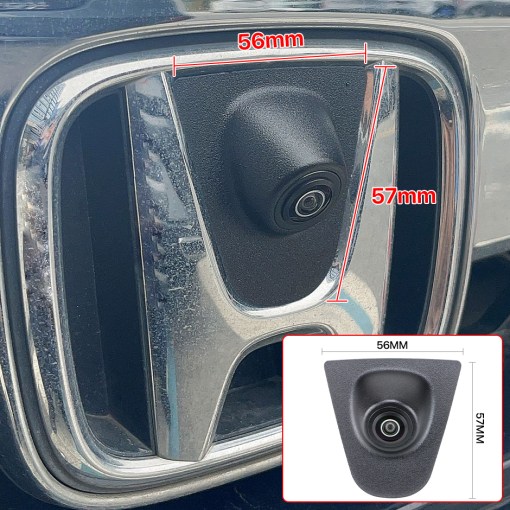 Caméra avec Logo de vue avant CCD AHD1080P, pour Honda CRV Accord Fit City Civic Odyssey Spirior U-RV X-RV voiture Jade 7 GreenYi CCD AHD1080P Forward Mount Front View Logo Camera for Honda CRV Accord Fit City Civic 2