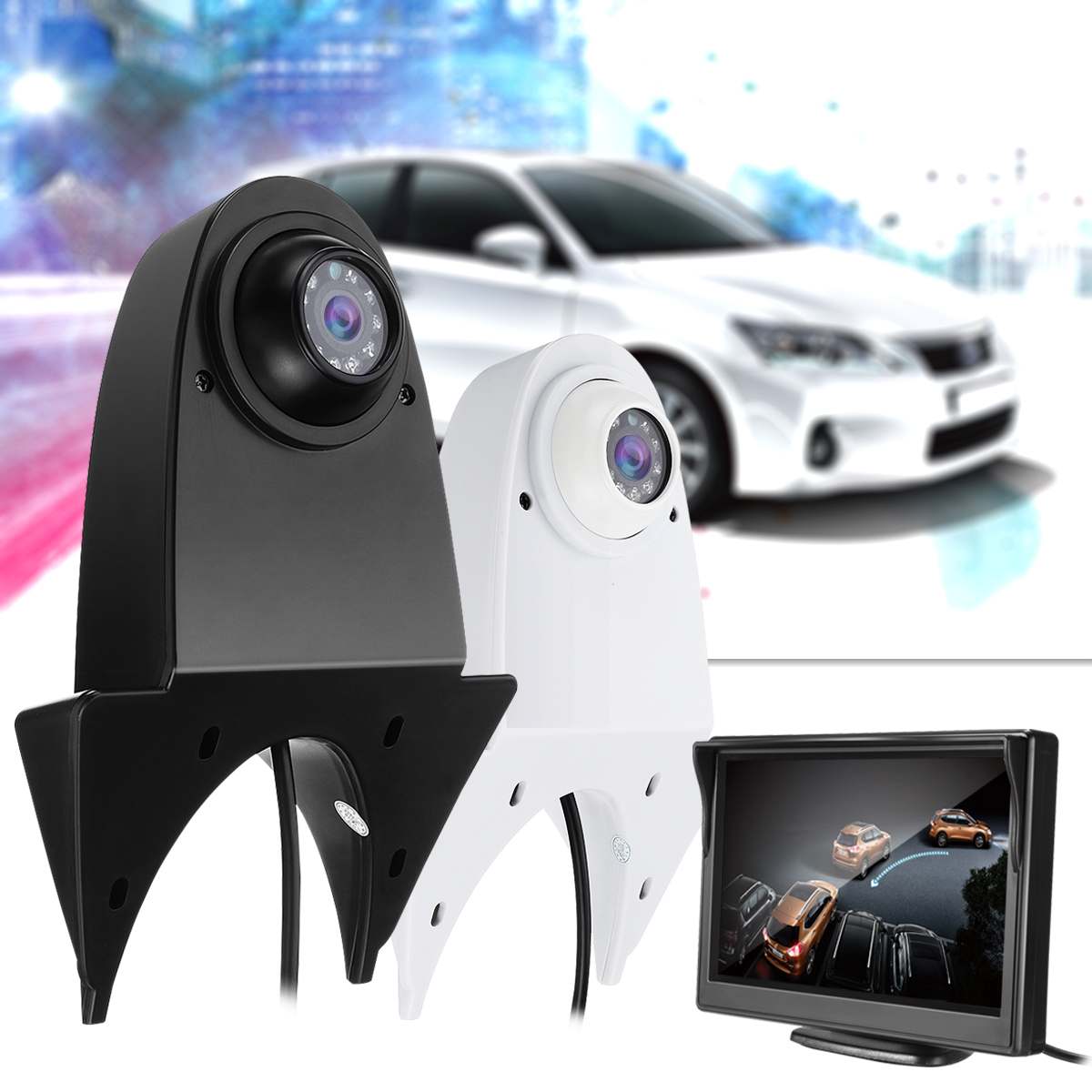 Cámara de visión trasera para marcha atrás de coche, cámara infrarroja de respaldo para vehículo, para Mercedes Benz Viano Sprinter Vito, VW Transporter Crafter 12