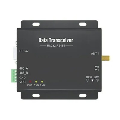433Mhz wireless data transceiver 1-watt PA full duplex RS232 RS485 1km ground transmission with antenna