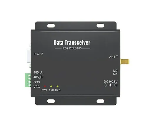 433Transceptor de dados sem fio Mhz PA full duplex de 1 watt RS232 RS485 transmissão terrestre de 1 km com antena 3 433Mhz wireless data transceiver 1-watt PA full duplex RS232 RS485 1km ground transmission with antenna
