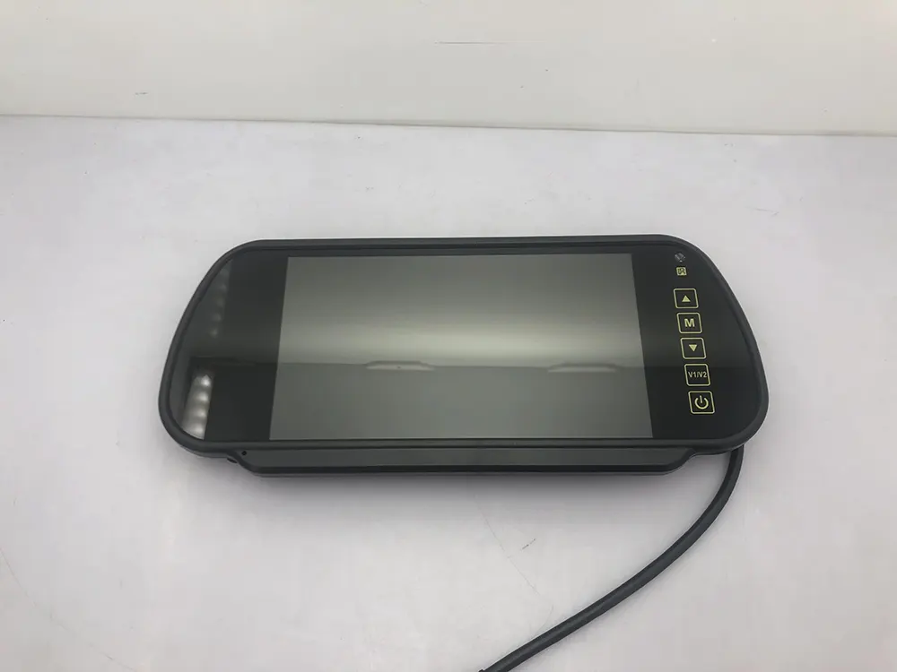 7 Inch Car Mirror Monitor Touch Button Auto Vehicle Parking Rear View Reverse HD Two inputs, install at original mirror RVM-702 13 RVM 702 1