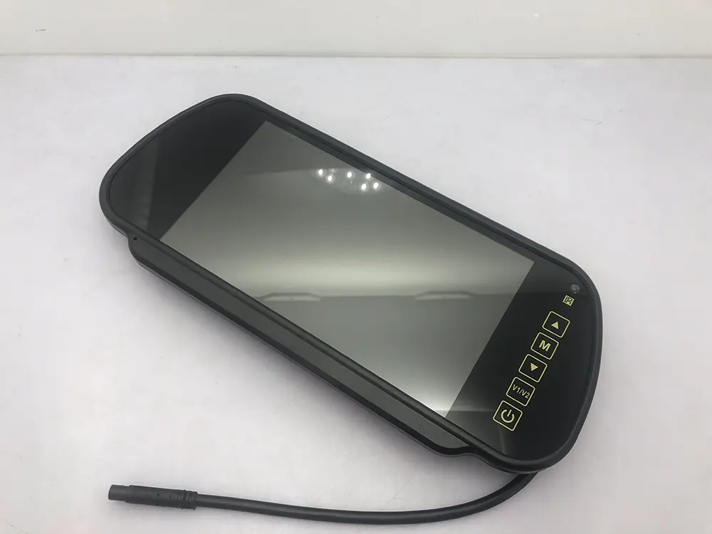 7 Inch Car Mirror Monitor Touch Button Auto Vehicle Parking Rear View Reverse HD Two inputs, install at original mirror RVM-702 14 RVM 702 2