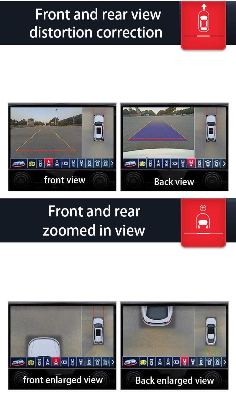 Gravador de condução com visualização 3D da câmera do carro 360 Sistema de imagem panorâmica que inverte a monitoração do estacionamento impermeável à prova de choque 13 S09ae77be613648b5bdf29903f4ddb2b3h