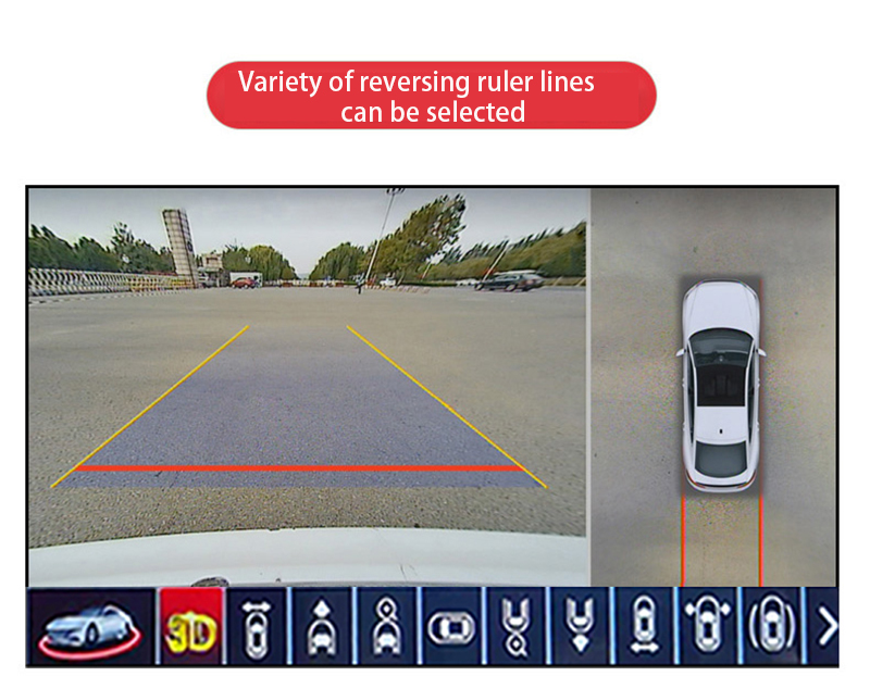 Gravador de condução com visualização 3D da câmera do carro 360 Sistema de imagem panorâmica que inverte a monitoração do estacionamento impermeável à prova de choque 10 S108611a341844f359fdb380962b73002m