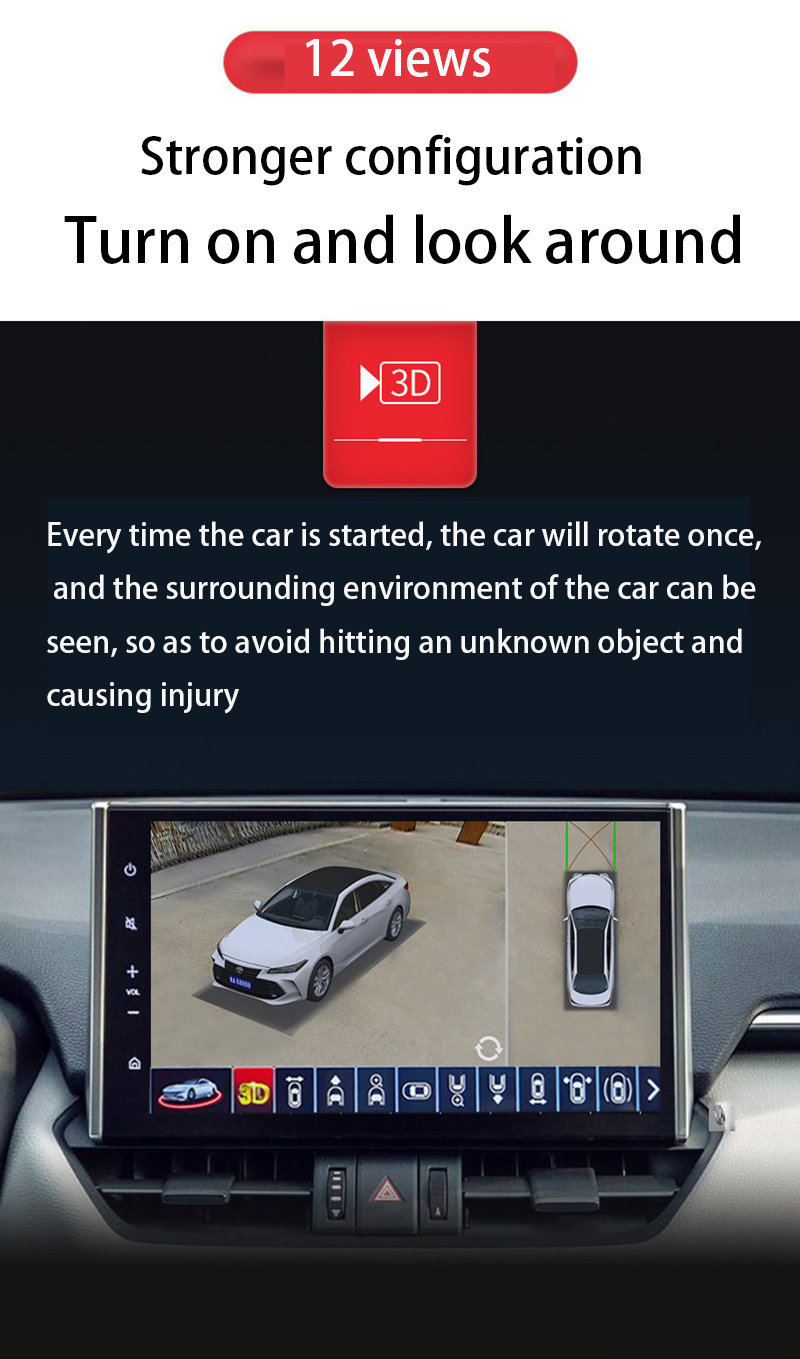 Gravador de condução com visualização 3D da câmera do carro 360 Sistema de imagem panorâmica que inverte a monitoração do estacionamento impermeável à prova de choque 12 S159fc175211a485a8a93ce25527a4b6f6
