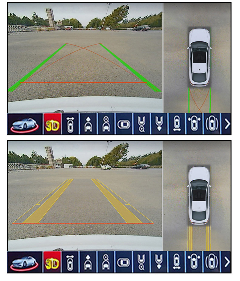 Gravador de condução com visualização 3D da câmera do carro 360 Sistema de imagem panorâmica que inverte a monitoração do estacionamento impermeável à prova de choque 11 S433820a686d2400a94c94034ea2428d0k