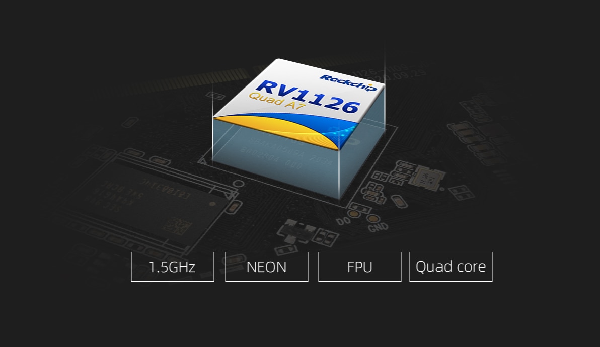 Core-1126-JD4 NPU 2.0Tops Rockchip RV1126 integrates NEON and FPU RISC-V MCU 1GB / 2GB DDR4 supports Buildroot QT OS 11 S7f349fb2185b496d958e5d68ca6d7c345
