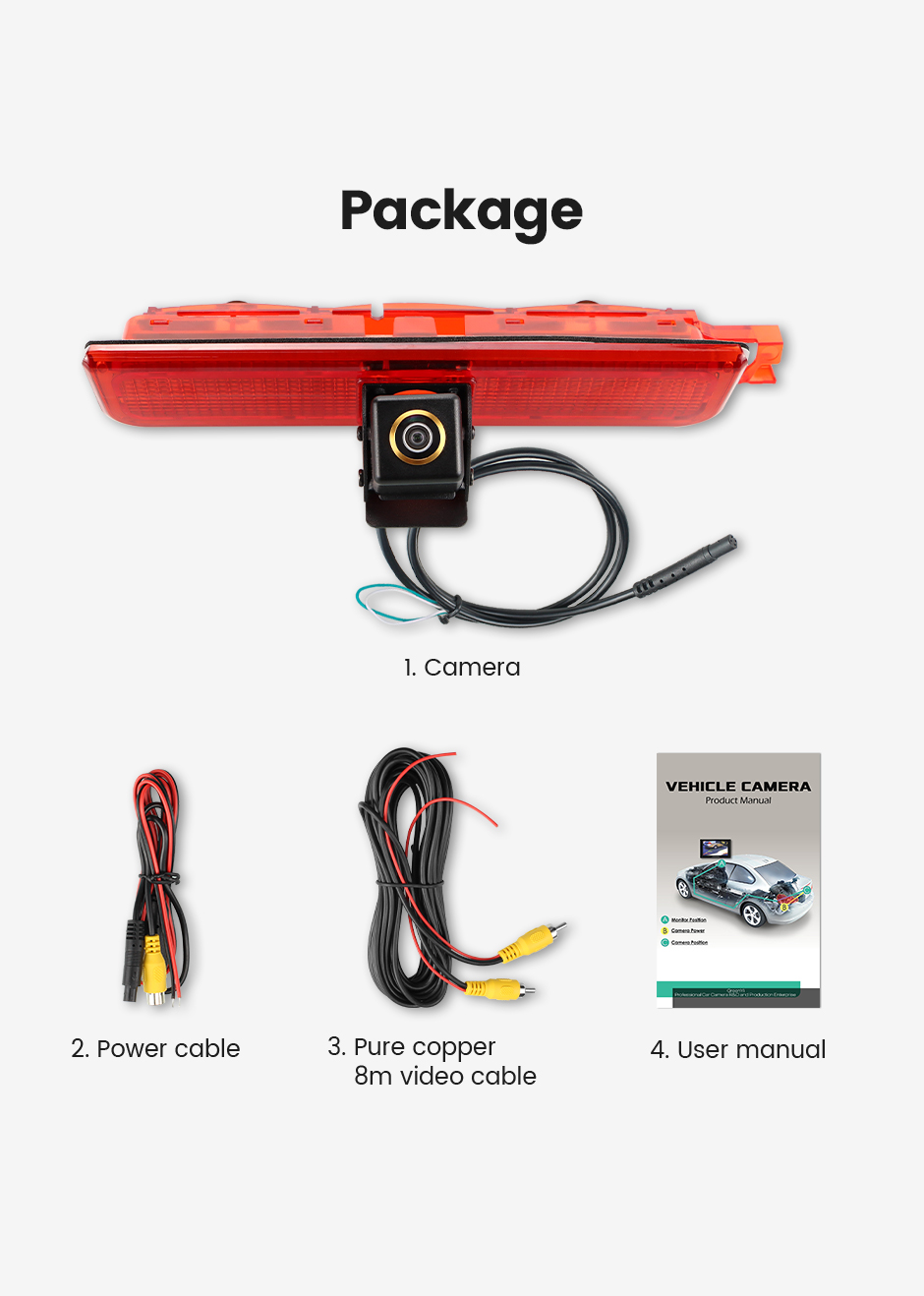 AHD 1080P 170° Fisheye Lens LED Van Brake Light Car Rear View Reverse Backup Camera For Volkswagen VW Caddy Panel Life 2003-2019 24 Ub2ad636ad71a4c84a8ef65d8673098cbb