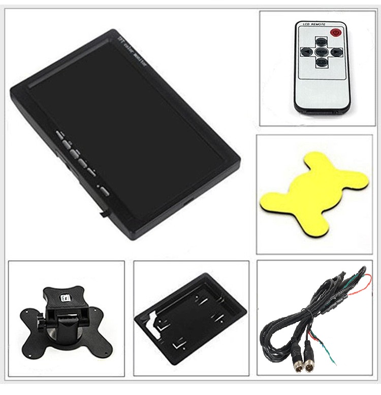 7-inch high display desktop reverse monitoring display 16 7-inch high-definition on-board display desktop reverse monitoring display truck two-way video input reverse image