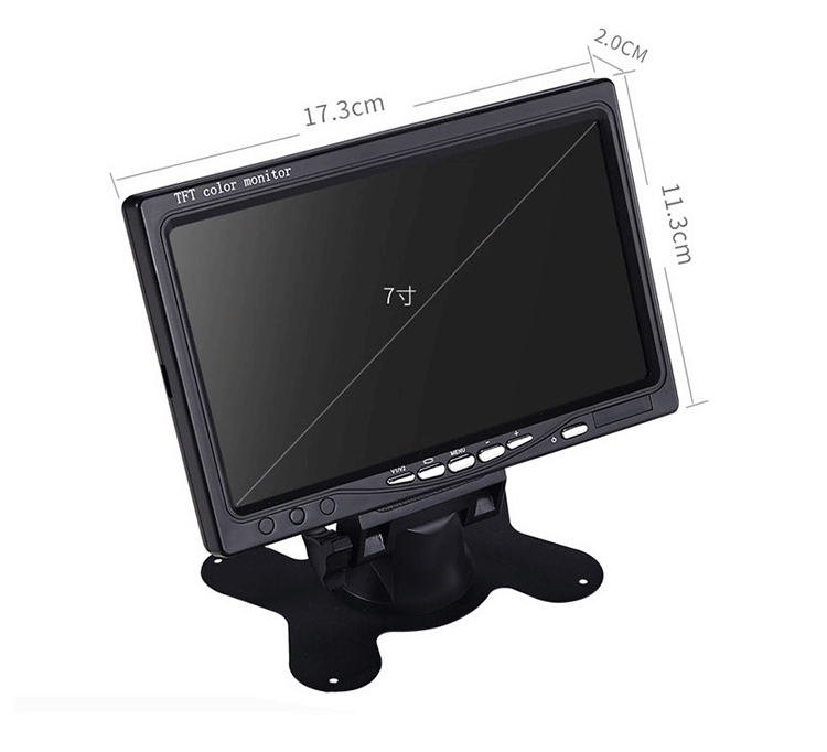 7-inch high display desktop reverse monitoring display 13 7-inch high-definition on-board display desktop reverse monitoring display truck two-way video input reverse image