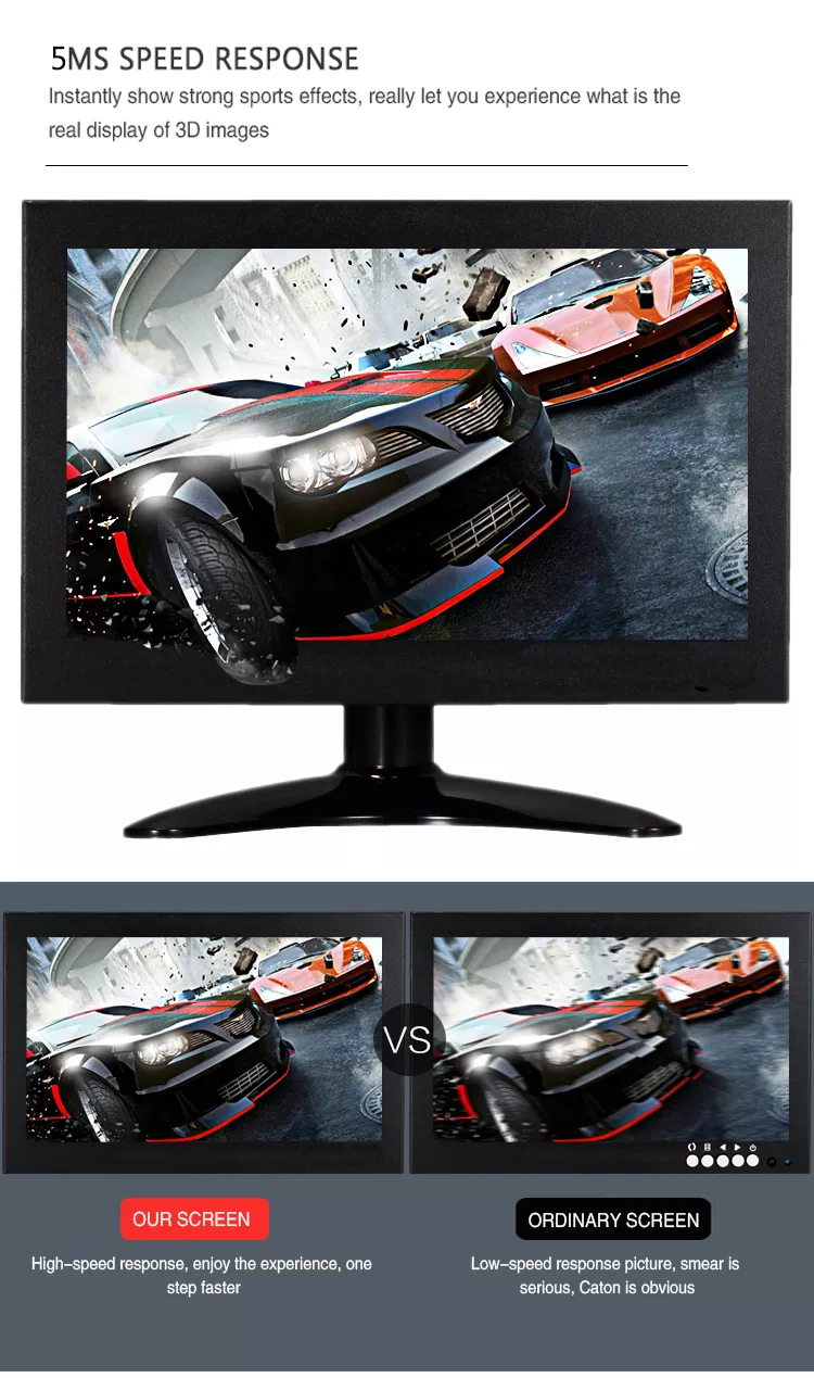 Entire Metal Case 10 inch HDMI monitor IPS LED CCTV screen for TV Bus Car Computer 17 Professional entire metal case 10.1 inch IPS LED CCTV monitor for tv / CCTV / bus/car