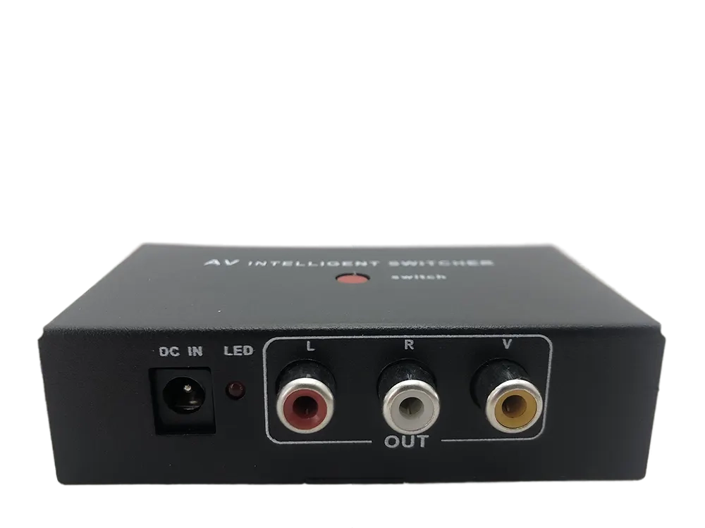 Car audio and video AV converter box 2-in-1-out converter