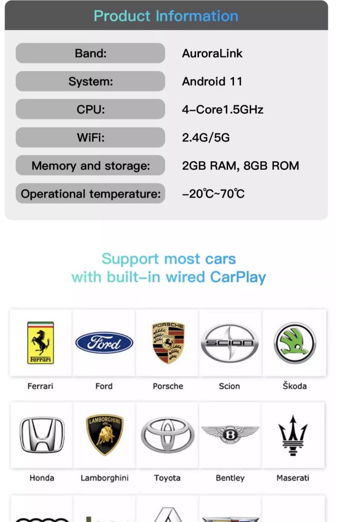 BOX wireless carplay/Android auto in car Android system car box SIM card global passband HDMI